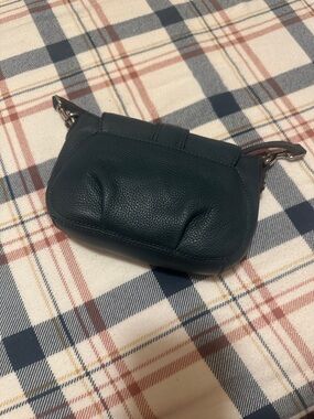 Aimee Brand dark Teal Leather Crossbody Bag with Silver Hardware